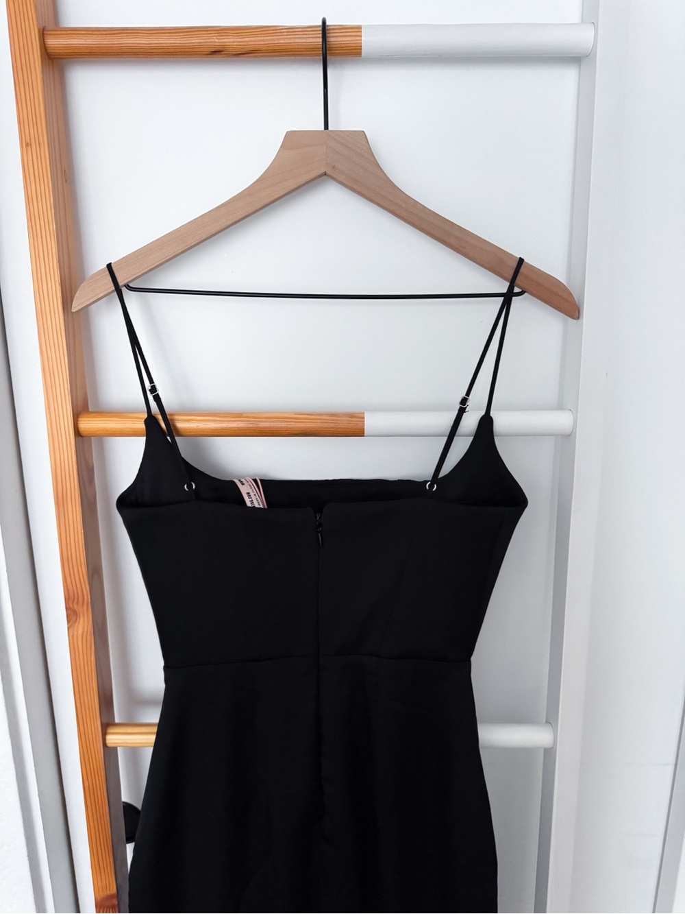 House of Cb Anais Satin Pointed Corset Midi Dress Black NWT - Picture 6 of 14